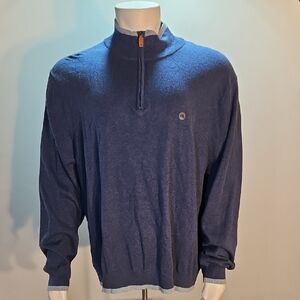 Crown & Ivy Men's Blue Zip-Up Sweater Size XXL